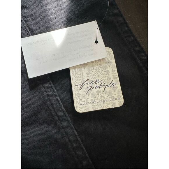 Free People Modern Femme Denim Mini Skirt in Black 0 - Picture 6 of 7